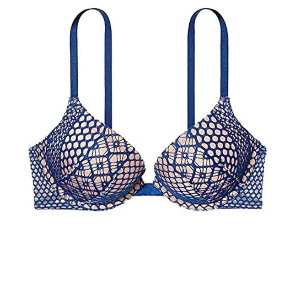 BRAND NEW VICTORIA'S SECRET AFTER DARK BLUE PUSH UP BRA